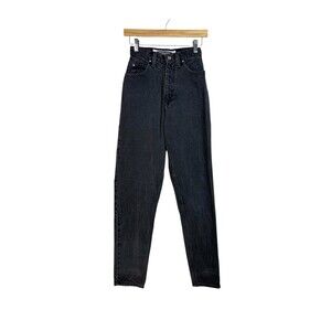 VTG 90s Y2K Anchor Black High Waisted Mom Jeans Tapered Retro Women’s Size 5/6